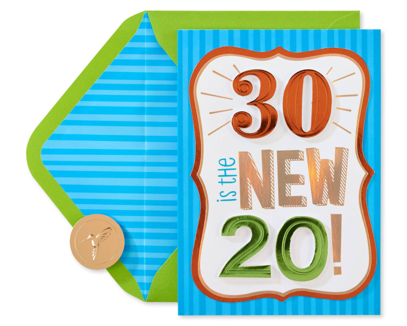 Papyrus - 30 Is The New 20 Birthday Greeting Card Papyrus - 30 Is The New 20 Birthday Greeting Card